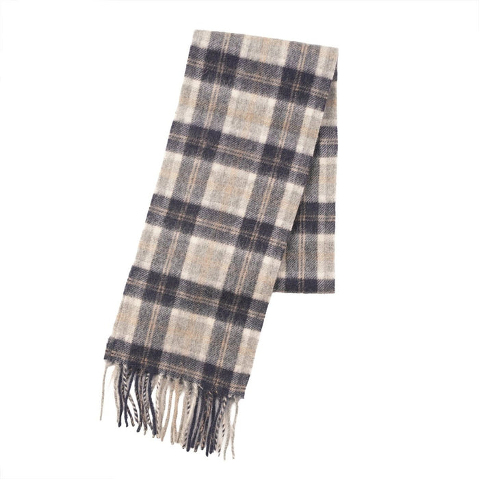 Kids 100% Cashmere Tartan Mini Scarf - BANNOCKBANE SILVER - Heritage Of Scotland -