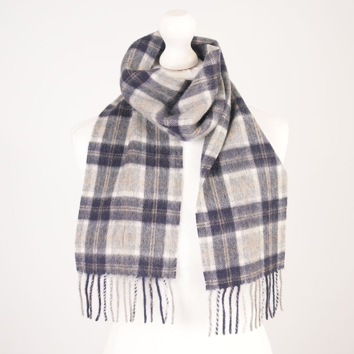 Kids 100% Cashmere Tartan Mini Scarf - BANNOCKBANE SILVER - Heritage Of Scotland -