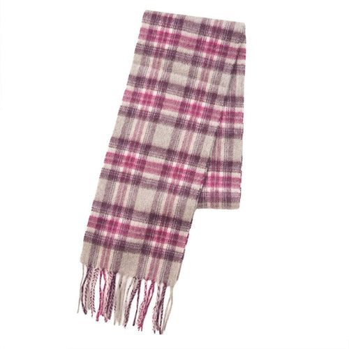 Kids 100% Cashmere Tartan Mini Scarf - STEWART PURPLE - Heritage Of Scotland -