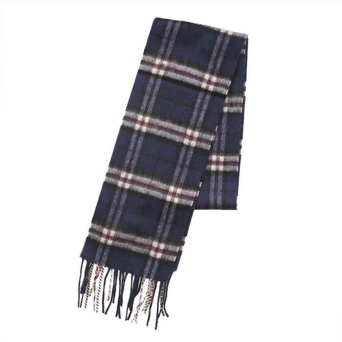 Kids 100% Cashmere Tartan Mini Scarf - THOMSON NAVY - Heritage Of Scotland -
