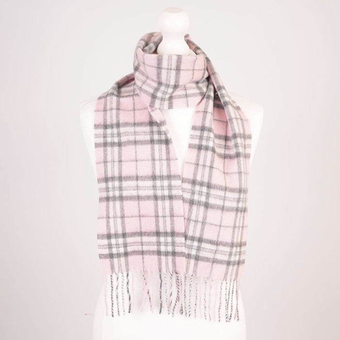 Edinburgh Cashmere Mini Scarf Thomson Pale Pink - Heritage Of Scotland -