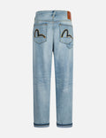 7-Pocket Design Washed Relax Straight Fit Jeans #2030