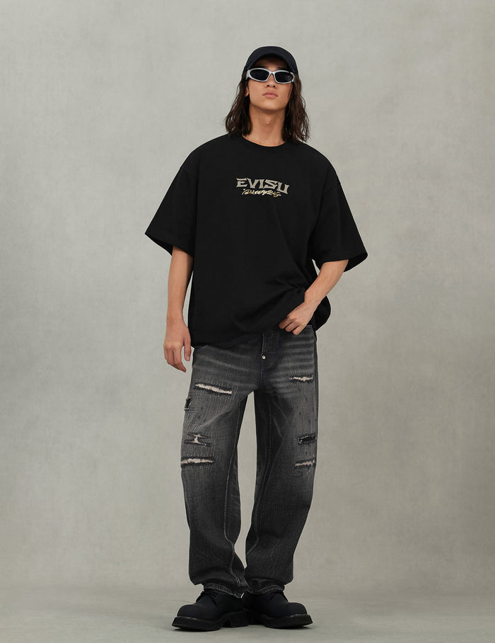 7-Pocket Design Washed Vintage Relax Fit Jeans #2030