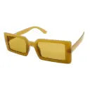 90s Vibe Shades â€“ Retro Rectangle Frame in Bold Yellow