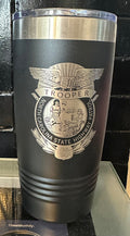20oz Tumbler w/  Badge Black