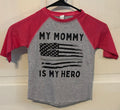 Toddler Mommy Hero Baseball Tee