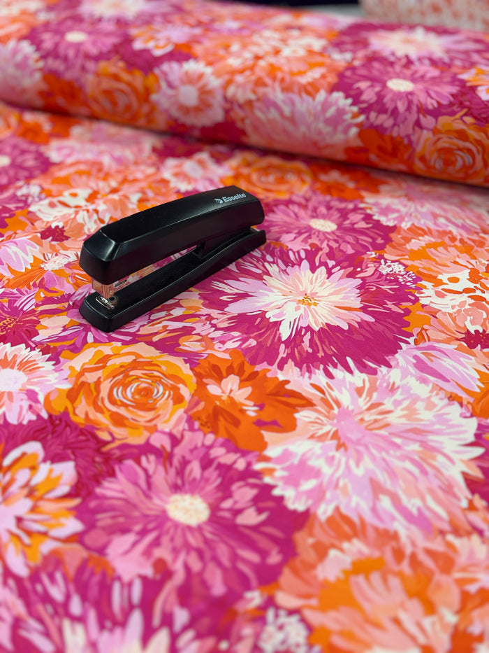 Violet Flowers V2 Jersey - Per 50cm - Family Fabrics B.V.
