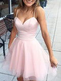 A Line Sweetheart Neck Short Pink Prom Dresses, Short Pink Graduation Dress/Homecoming Dresses