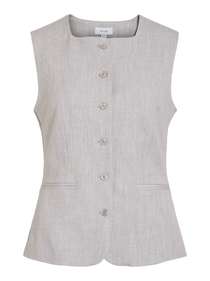 Abigail Waistcoat (Light Grey/Melange)