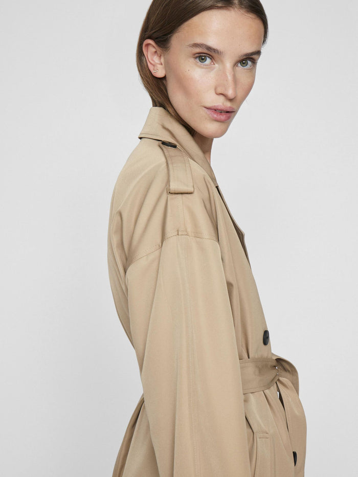 Adel Long Trench Coat (Savannah Tan)