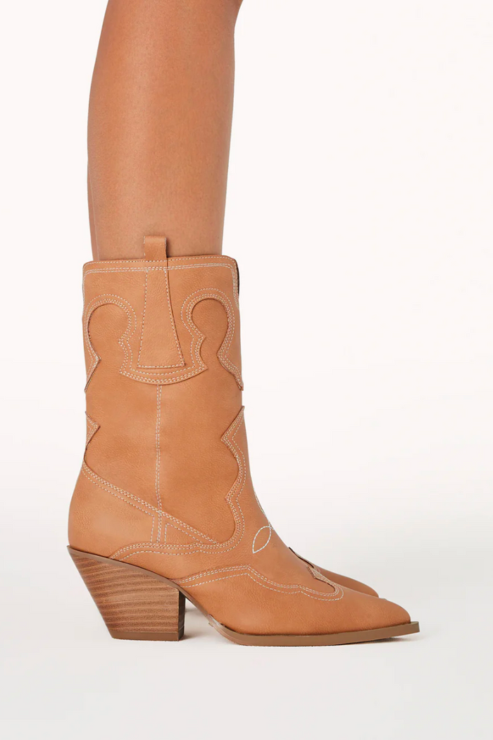 side view of tan western boots - billini australia adriel boot