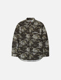 Allover Crane Print Relax Fit Shirt