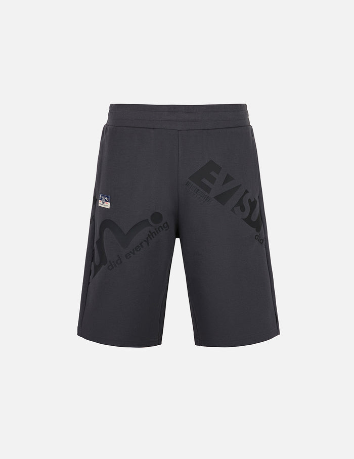 Allover Logo and Seagull Print Regular Fit Sweatshorts