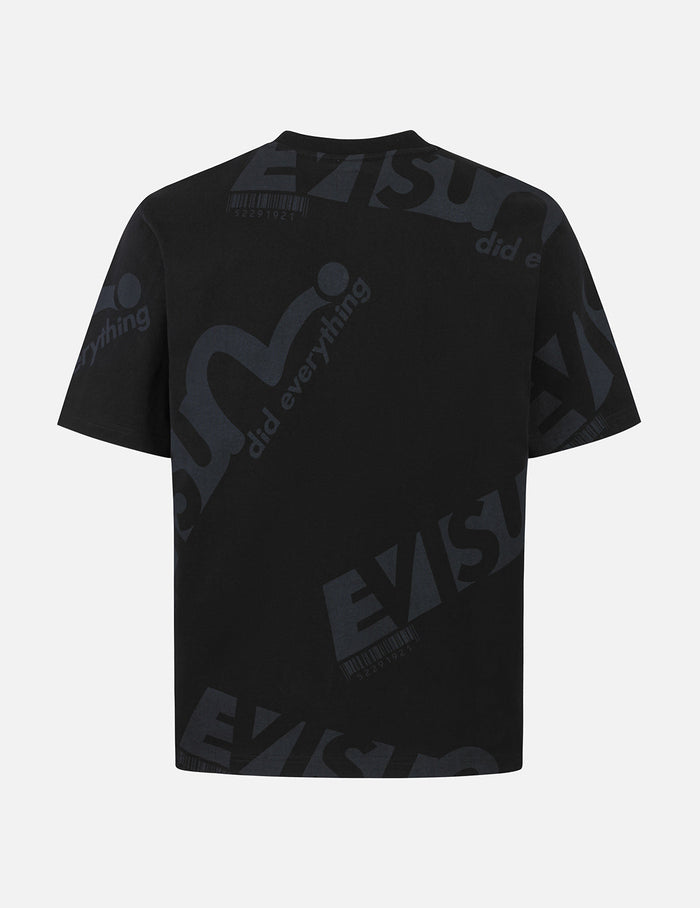 Allover Logo and Seagull Print Regular Fit T-Shirt