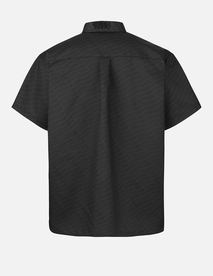 Allover Logo Print Loose Fit Short Sleeves Shirt