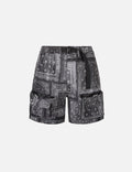 Allover Paisley Print Relax Fit Cargo Shorts