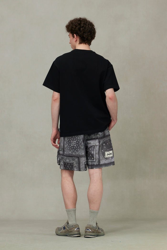Allover Paisley Print Relax Fit Cargo Shorts