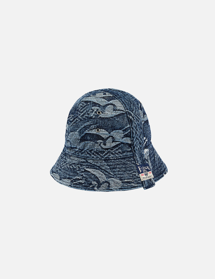 Allover Seagull Crane Jacquard Bucket Hat