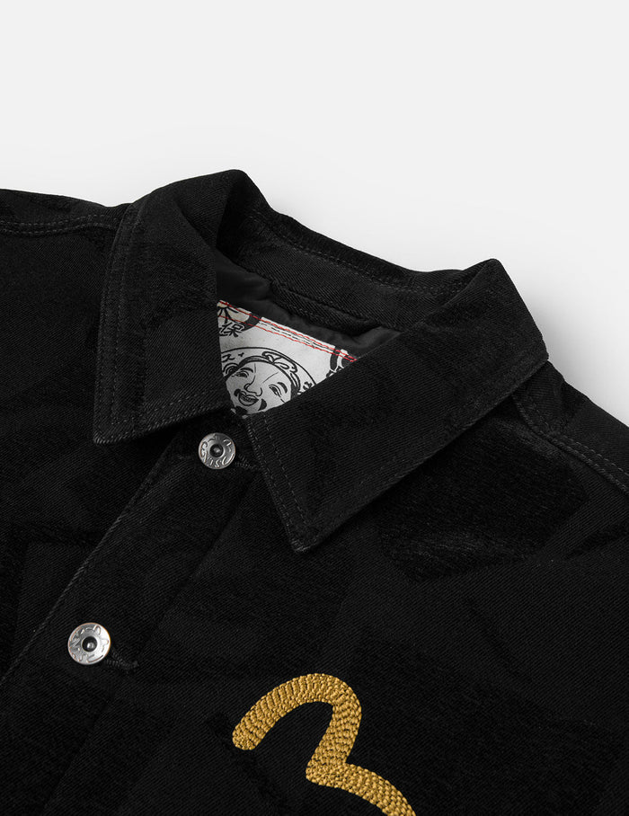Allover Seagull Jacquard  Regular Fit Chore Jacket