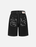 Allover Seagull Print Pocket Oversized Shorts