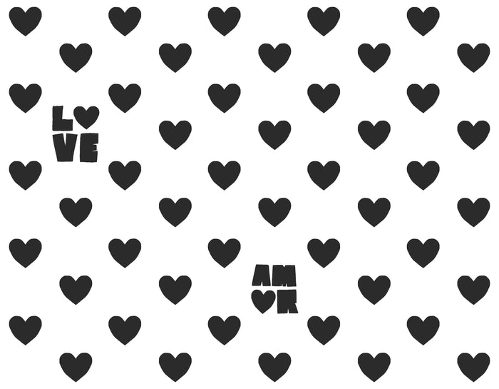 Amor Love Noir - Family Fabrics B.V.