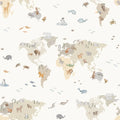 Animals Map Offwhite - Family Fabrics B.V.