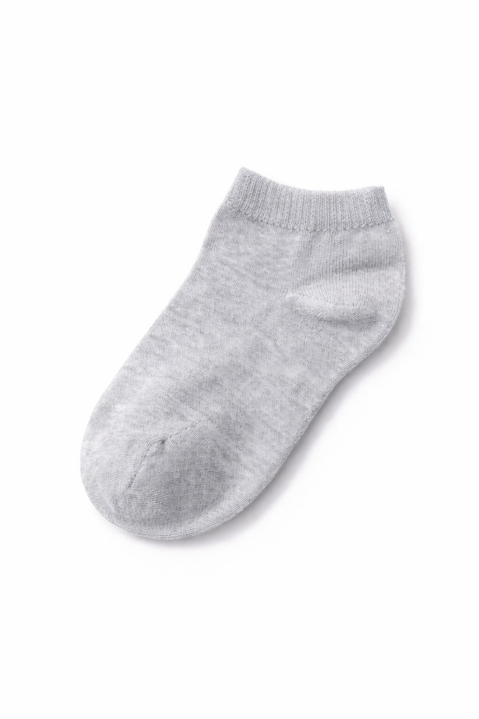 Ankle Socks – Soft Heart Print & Solid Color Short Socks