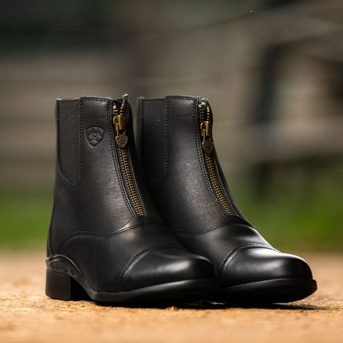 Jeffers - Ariat Scout Zip Paddock Boot Adult Black Equestrian Footwear - 6.5
