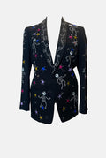 Art Storey Hand Painted Skeleton and Star Blazer image 0