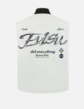 Artistic Logo Embroidery Fashion Fit Vest Jacket