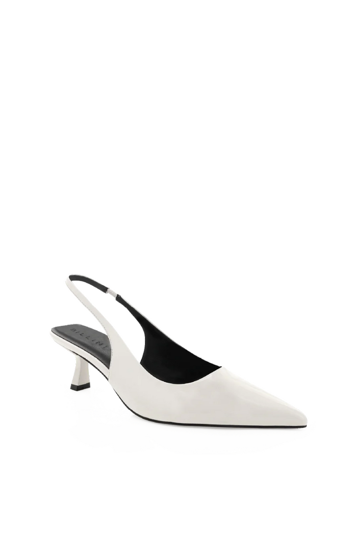 ivory slingback kitten heels with pointed toe - Billini Australia