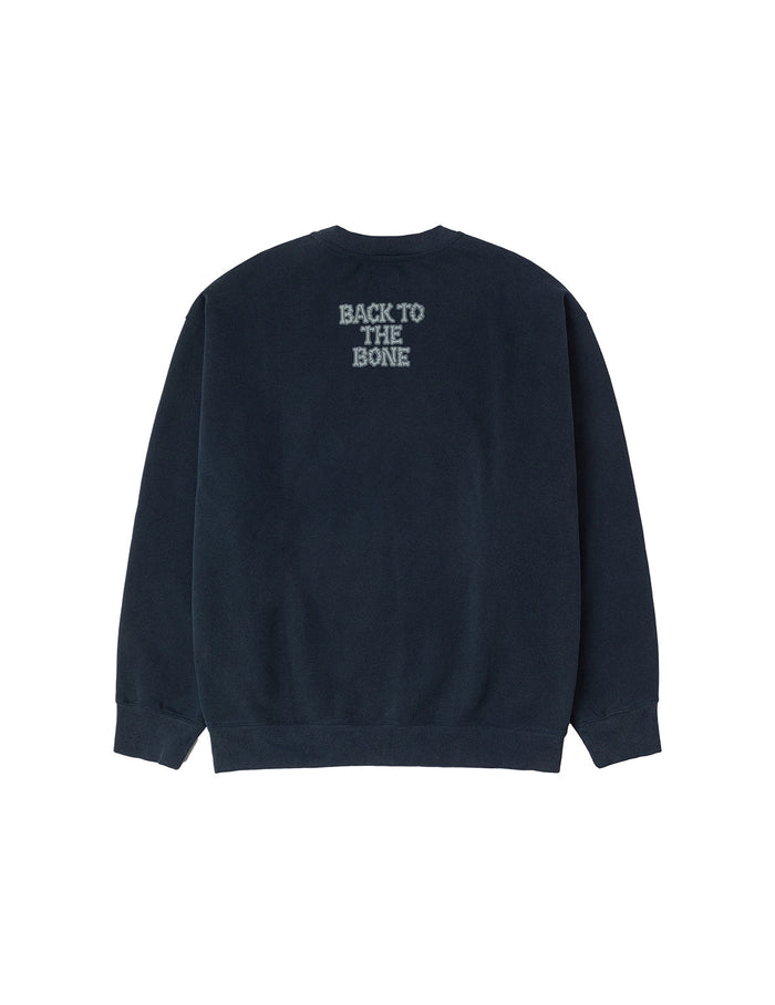 "Back to Bone" and Skull Print Fashion Fit Sweatshirt