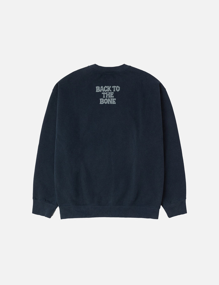 "Back to Bone" and Skull Print Fashion Fit Sweatshirt
