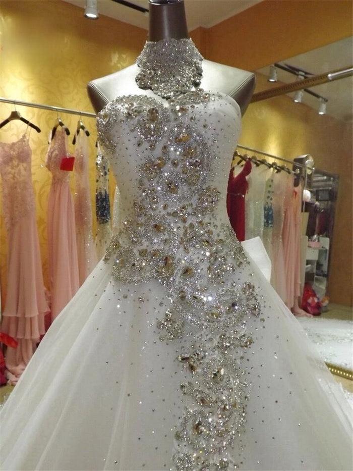 Ball Gown Sweetheart Long Train Wedding Dress