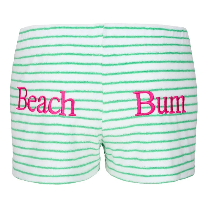 Beach Bum Towelling Hipster Shorts | Apple Stripe