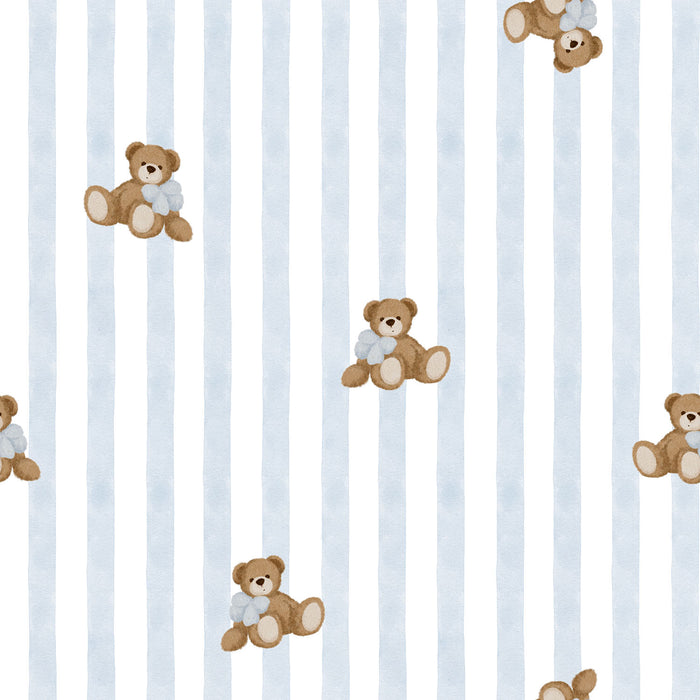 BearCharm Stripes Blue - Family Fabrics B.V.