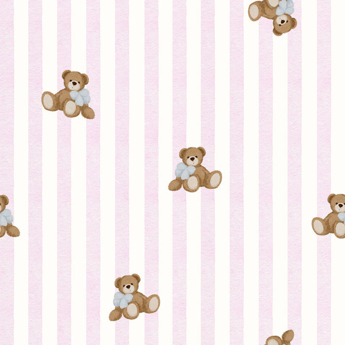 BearCharm Stripes Pink - Family Fabrics B.V.