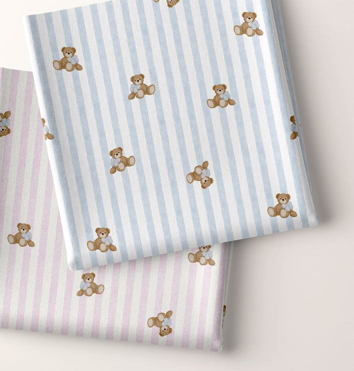 BearCharm Stripes Pink - Family Fabrics B.V.