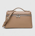 Beige Textured Makeup Storage Bag