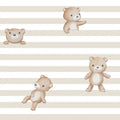 Ben Teddy Beige Stripes - Family Fabrics B.V.