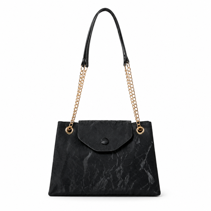 Black Marble Chain Shoulder Bag