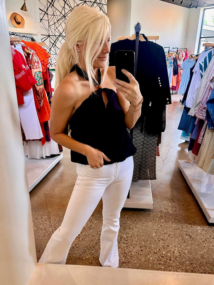 Black Rosaleen Halter Bubble Top - Amor Lafayette