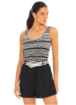 Black/White Bianca Tank - Amor Lafayette