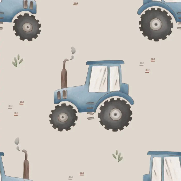 Blue Tractor Beige - Family Fabrics B.V.