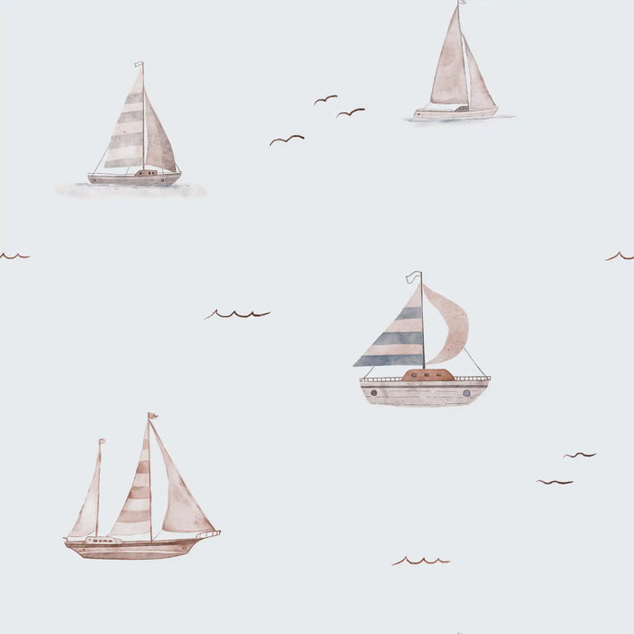 Boats light blue - Family Fabrics B.V.