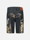 Brocade Daicock Appliqué and Logo Embrodiery Regular Fit Denim Shorts