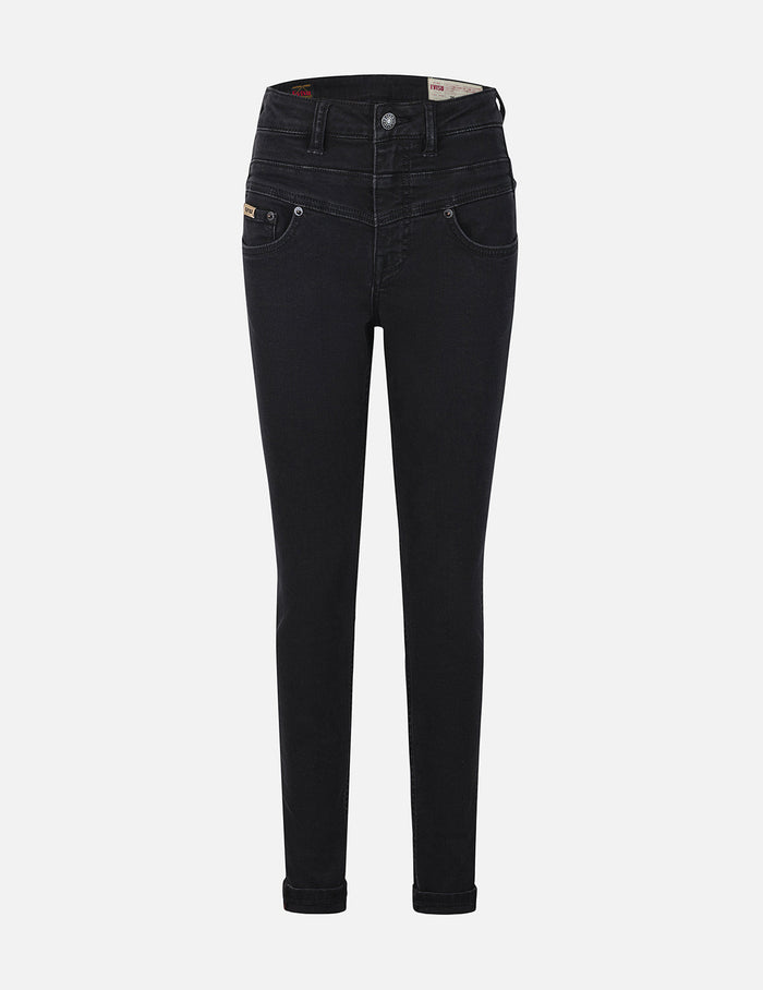 Brocade Inserted Seagull Skinny Jeans