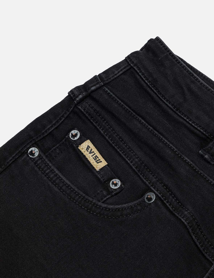 Brocade Inserted Seagull Skinny Jeans