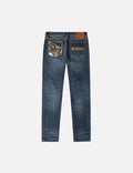 Brocade Patch Pocket Taper Fit Jeans #2017