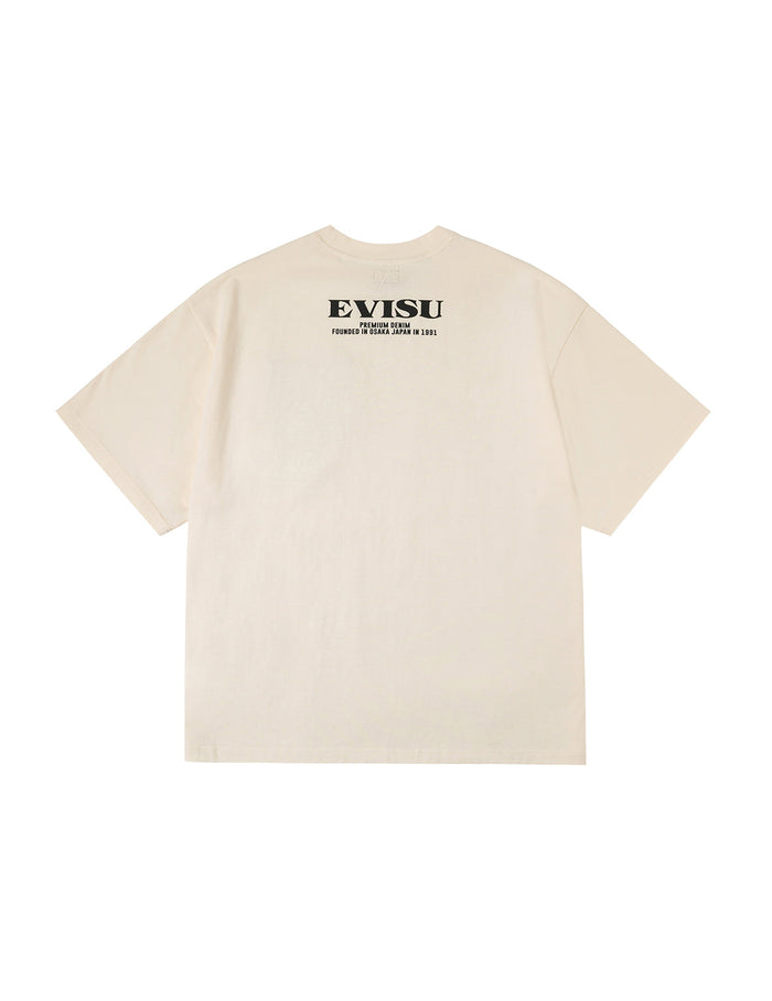 Brocade Pocket with Seagull Foil Print Loose Fit T-Shirt